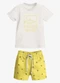 Trick Nick - Conjunto Infantil Camiseta com Bermuda Amarelo - variação: Amarelo