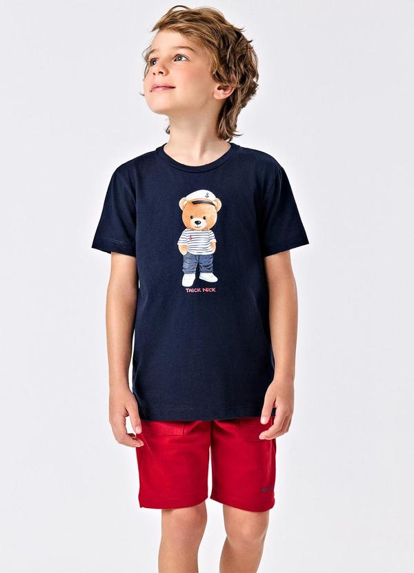 Trick Nick - Conjunto Infantil Camiseta com Bermuda Azul