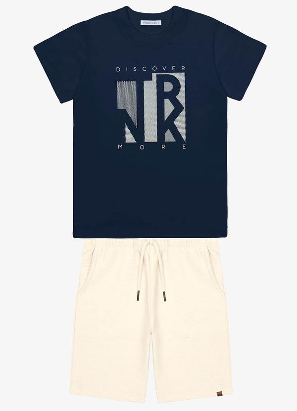 Trick Nick - Conjunto Infantil Camiseta com Bermuda Azul