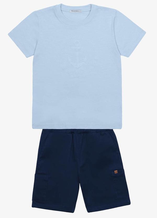Trick Nick - Conjunto Infantil Camiseta com Bermuda Azul 6