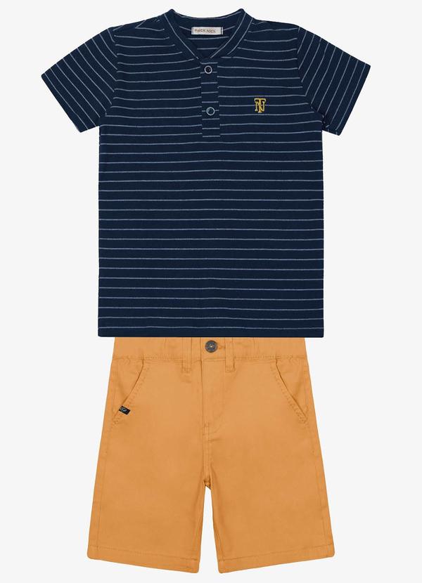 Trick Nick - Conjunto Infantil Camiseta com Bermuda Azul