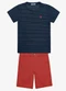 Trick Nick - Conjunto Infantil Camiseta com Bermuda Bege - variação: Azul