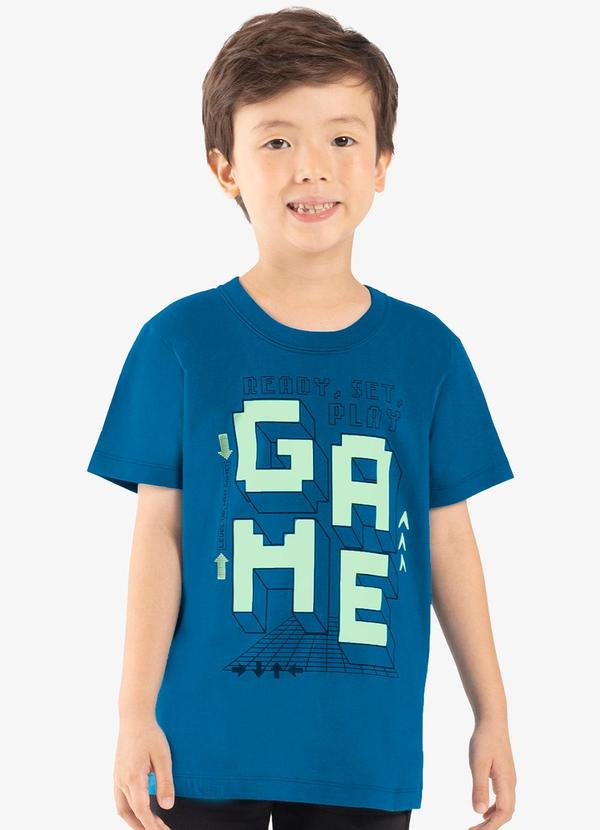 Rovi Kids - Conjunto Infantil Camiseta com Bermuda Azul 4