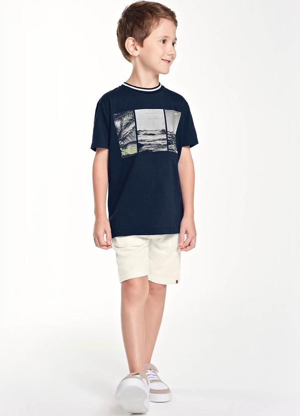 Trick Nick - Conjunto Infantil Camiseta com Bermuda Azul