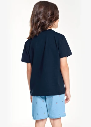 Trick Nick - Conjunto Infantil Camiseta com Bermuda Azul - TRICK NICK
