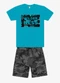 Trick Nick - Conjunto Infantil Camiseta com Bermuda Bege - variação: Azul