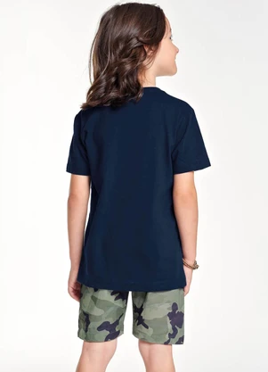 Trick Nick - Conjunto Infantil Camiseta com Bermuda Azul - TRICK NICK