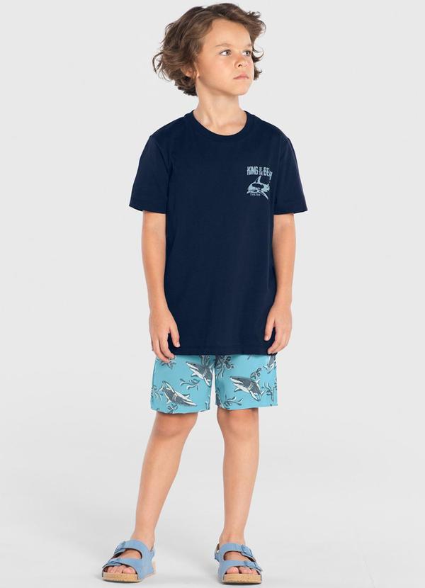 Trick Nick - Conjunto Infantil Camiseta com Bermuda Azul