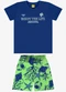Rovi Kids - Conjunto Infantil Camiseta com Bermuda Azul - variação: Azul