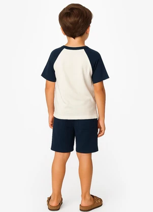 Trick Nick - Conjunto Infantil Camiseta com Bermuda Azul - TRICK NICK