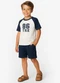 Trick Nick - Conjunto Infantil Camiseta com Bermuda Verde - variação: Azul