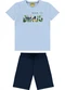Rovi Kids - Conjunto Infantil Camiseta com Bermuda Azul - variação: Azul