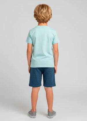 Select - Conjunto Infantil Camiseta com Bermuda Azul - SELECT