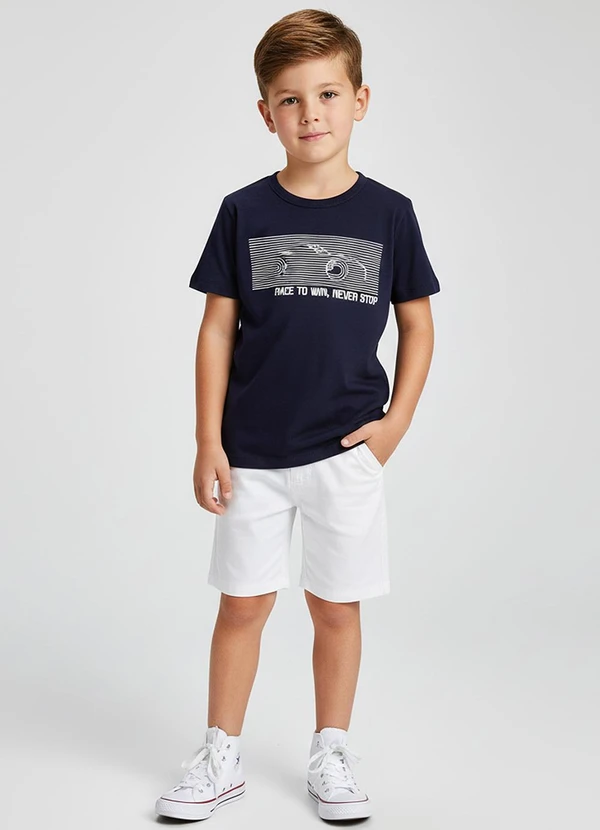 Select - Conjunto Infantil Camiseta com Bermuda Azul