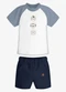 Trick Nick - Conjunto Infantil Camiseta com Bermuda Azul - variação: Azul
