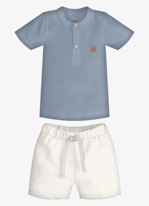 Trick Nick - Conjunto Infantil Camiseta com Bermuda Azul - TRICK NICK