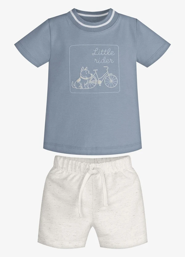 Trick Nick - Conjunto Infantil Camiseta com Bermuda Azul