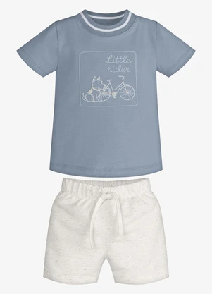 Trick Nick - Conjunto Infantil Camiseta com Bermuda Azul - TRICK NICK