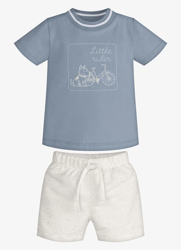 Trick Nick - Conjunto Infantil Camiseta com Bermuda Azul
