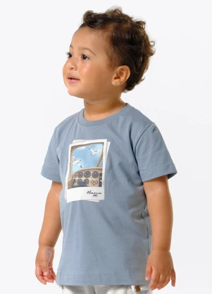 Trick Nick - Conjunto Infantil Camiseta com Bermuda Azul - TRICK NICK