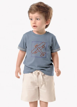 Trick Nick - Conjunto Infantil Camiseta com Bermuda Azul - TRICK NICK