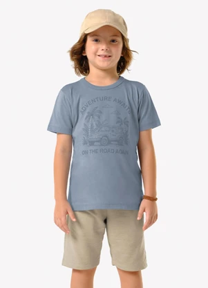 Trick Nick - Conjunto Infantil Camiseta com Bermuda Azul - TRICK NICK