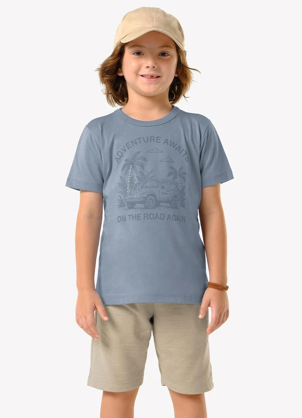 Trick Nick - Conjunto Infantil Camiseta com Bermuda Azul