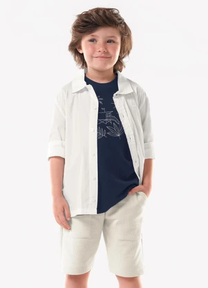 Trick Nick - Conjunto Infantil Camiseta com Bermuda Azul - TRICK NICK