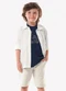 Trick Nick - Conjunto Infantil Camiseta com Bermuda Bege - variação: Azul