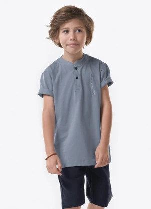 Trick Nick - Conjunto Infantil Camiseta com Bermuda Azul - TRICK NICK