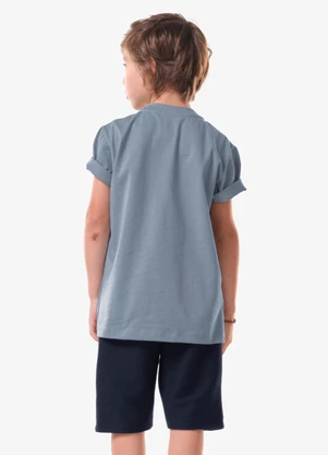Trick Nick - Conjunto Infantil Camiseta com Bermuda Azul - TRICK NICK