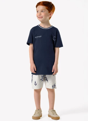 Trick Nick - Conjunto Infantil Camiseta com Bermuda Azul - TRICK NICK