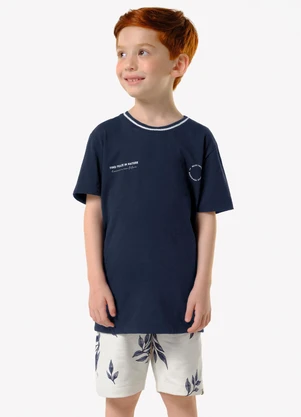 Trick Nick - Conjunto Infantil Camiseta com Bermuda Azul - TRICK NICK