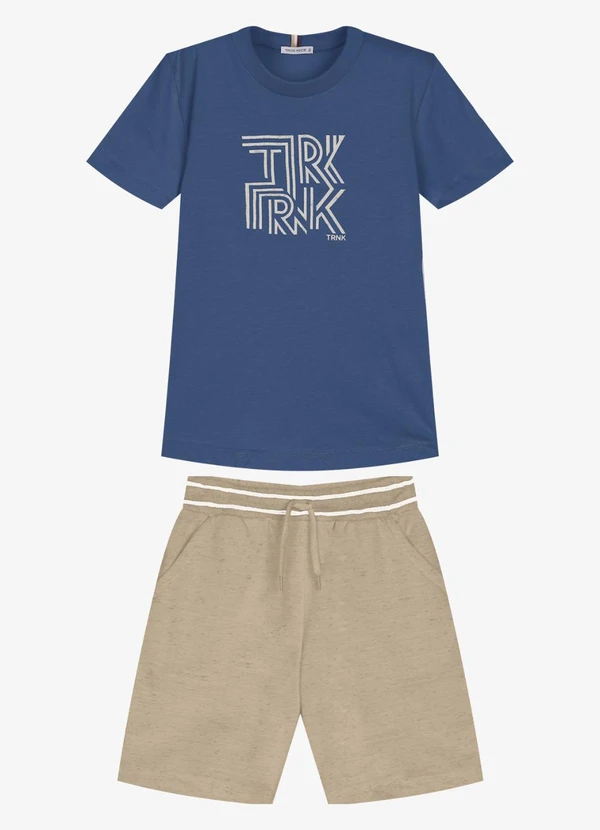 Trick Nick - Conjunto Infantil Camiseta com Bermuda Azul