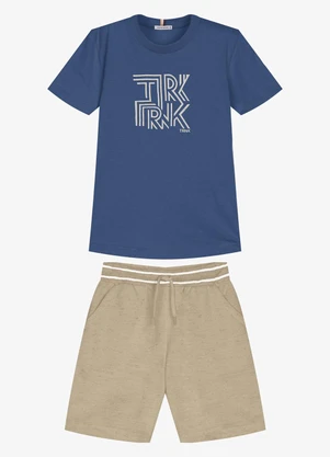 Trick Nick - Conjunto Infantil Camiseta com Bermuda Azul - TRICK NICK