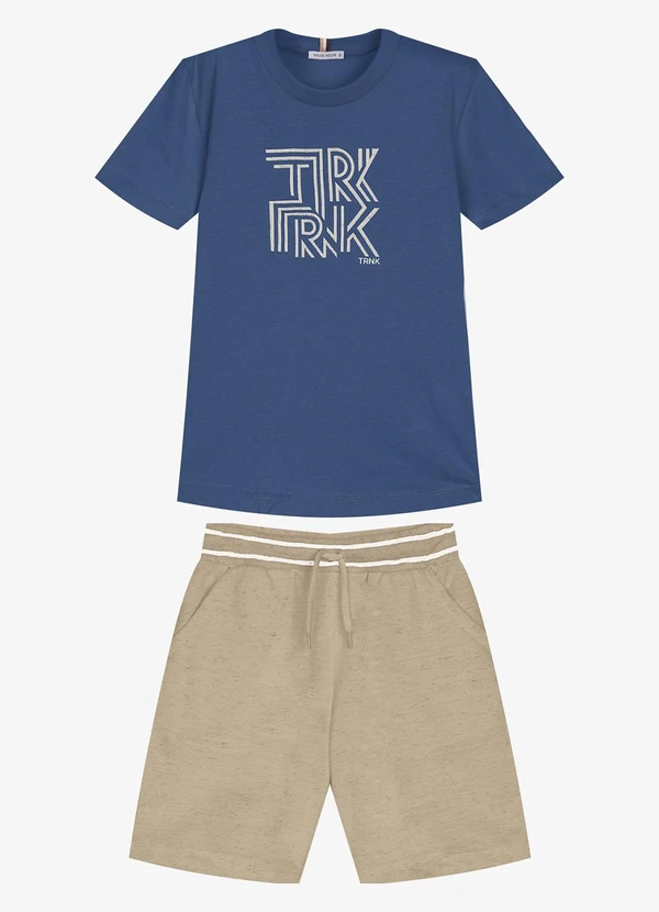 Trick Nick - Conjunto Infantil Camiseta com Bermuda Azul