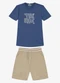 Trick Nick - Conjunto Infantil Camiseta com Bermuda Azul - variação: Azul