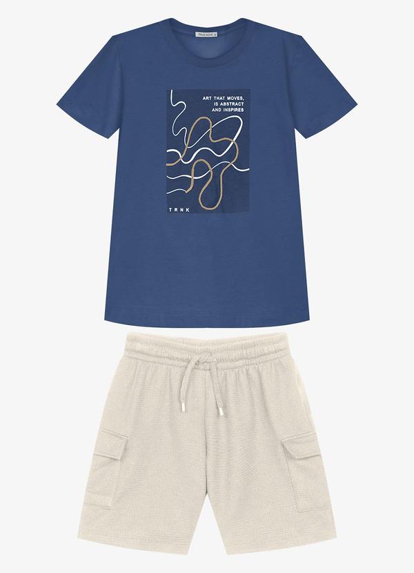 Trick Nick - Conjunto Infantil Camiseta com Bermuda Azul