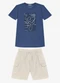 Trick Nick - Conjunto Infantil Camiseta com Bermuda Azul - variação: Azul