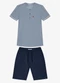 Trick Nick - Conjunto Infantil Camiseta com Bermuda Bege - variação: Azul
