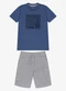 Trick Nick - Conjunto Infantil Camiseta com Bermuda Azul - variação: Azul