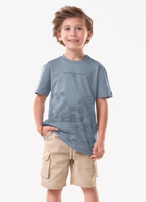 Trick Nick - Conjunto Infantil Camiseta com Bermuda Azul - TRICK NICK