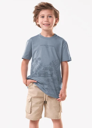 Trick Nick - Conjunto Infantil Camiseta com Bermuda Azul - TRICK NICK