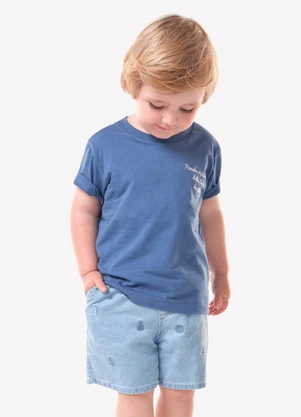 Trick Nick - Conjunto Infantil Camiseta com Bermuda Azul - TRICK NICK