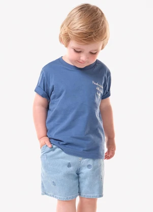 Trick Nick - Conjunto Infantil Camiseta com Bermuda Azul - TRICK NICK