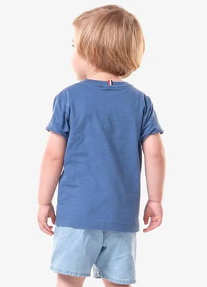 Trick Nick - Conjunto Infantil Camiseta com Bermuda Azul - TRICK NICK