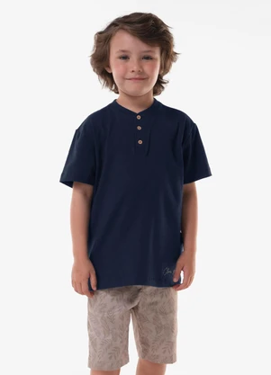 Trick Nick - Conjunto Infantil Camiseta com Bermuda Azul - TRICK NICK