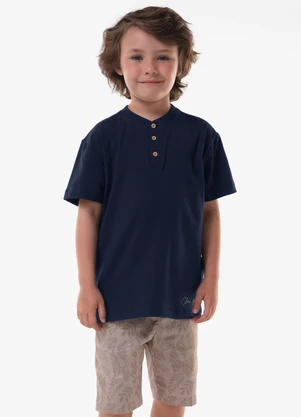 Trick Nick - Conjunto Infantil Camiseta com Bermuda Azul - TRICK NICK