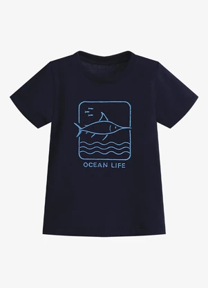 Trick Nick - Conjunto Infantil Camiseta com Bermuda Azul - TRICK NICK