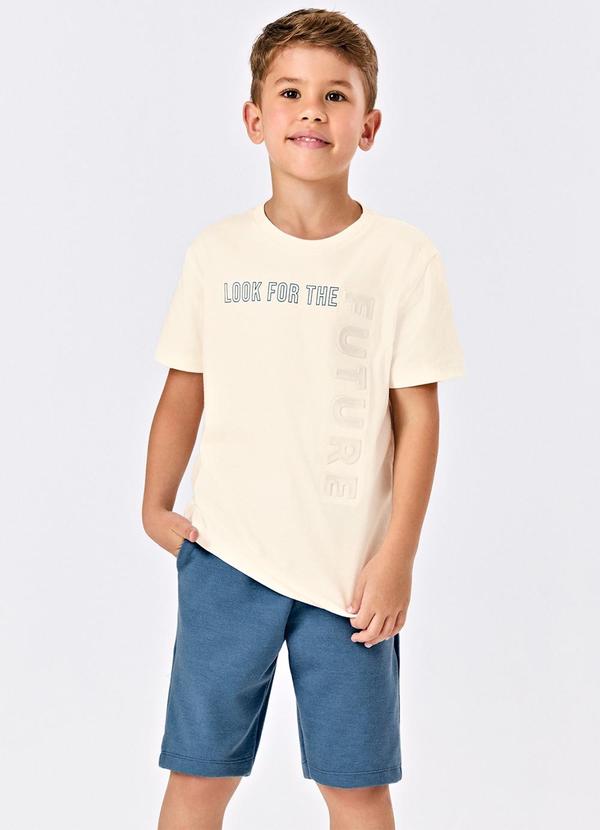 Trick Nick - Conjunto Infantil Camiseta com Bermuda Bege